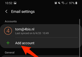 emailbox configureren android mail stap 3 hosting nederland