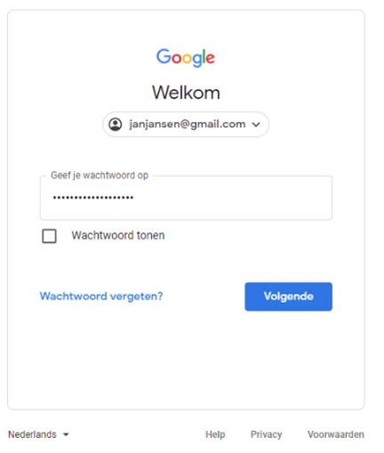 Gmail login button