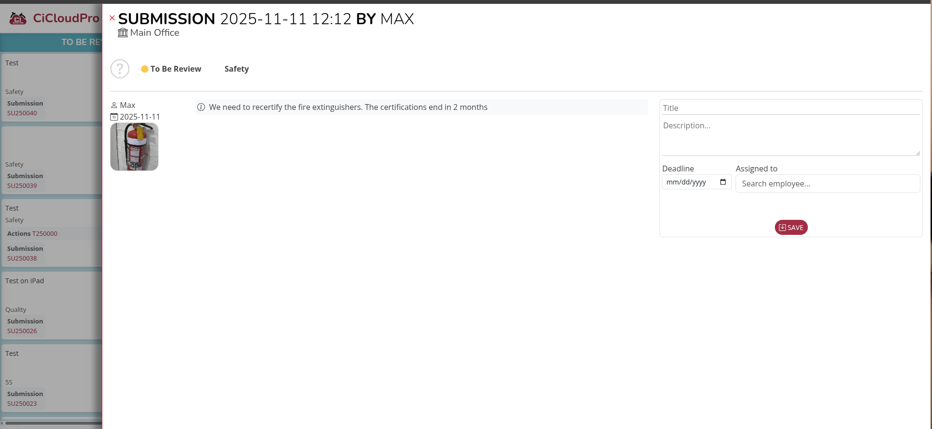 CICloudPro Project Board interface