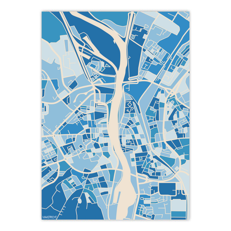Map Maastricht Delft Blue - Buy Online