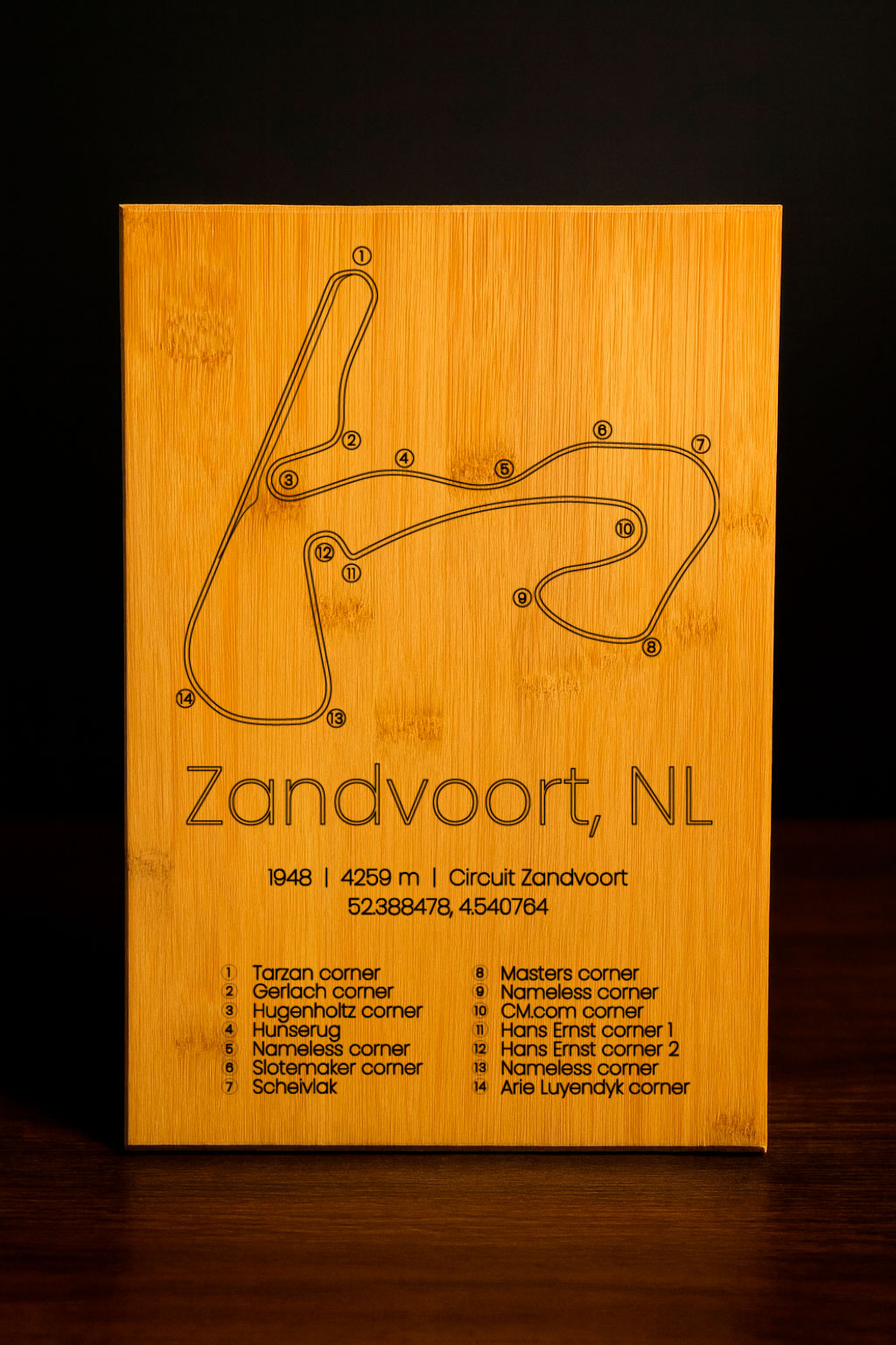 Zandvoort Track Map Keepsake & Serving Board - Buy Online