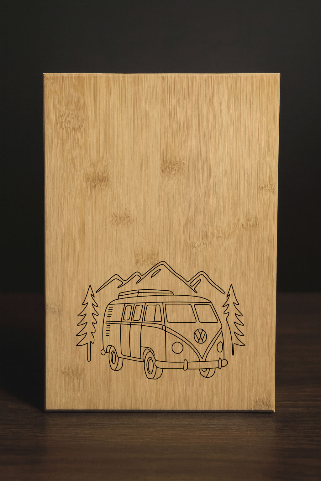 Gepersonaliseerd Bamboe Serveerplankje - Gegraveerd Volkswagen T1 Camper Van Design - Online kopen