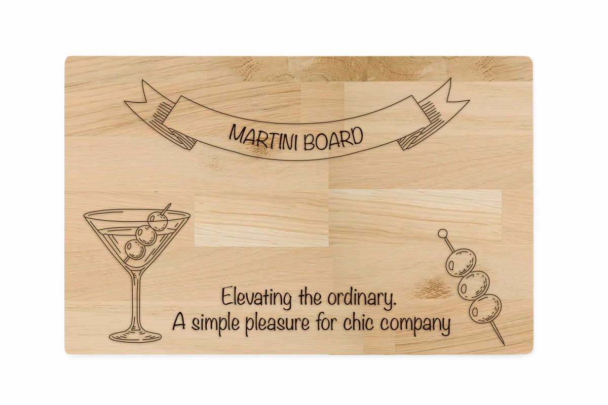 Personalized Engraved Martini Serving Board – The Perfect Custom Gift! — gallery 1