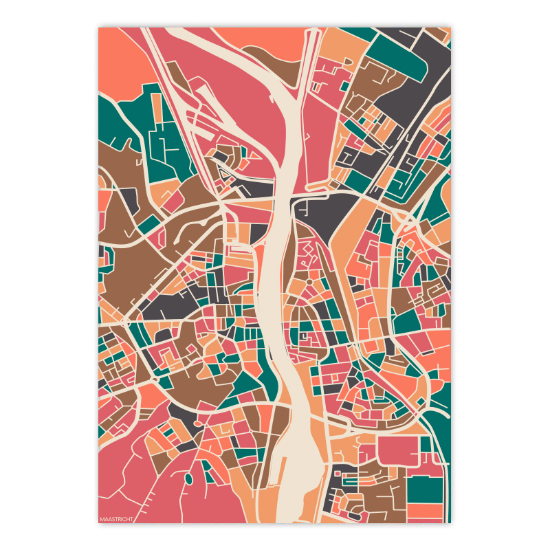 Map Maastricht (color) - Buy Online