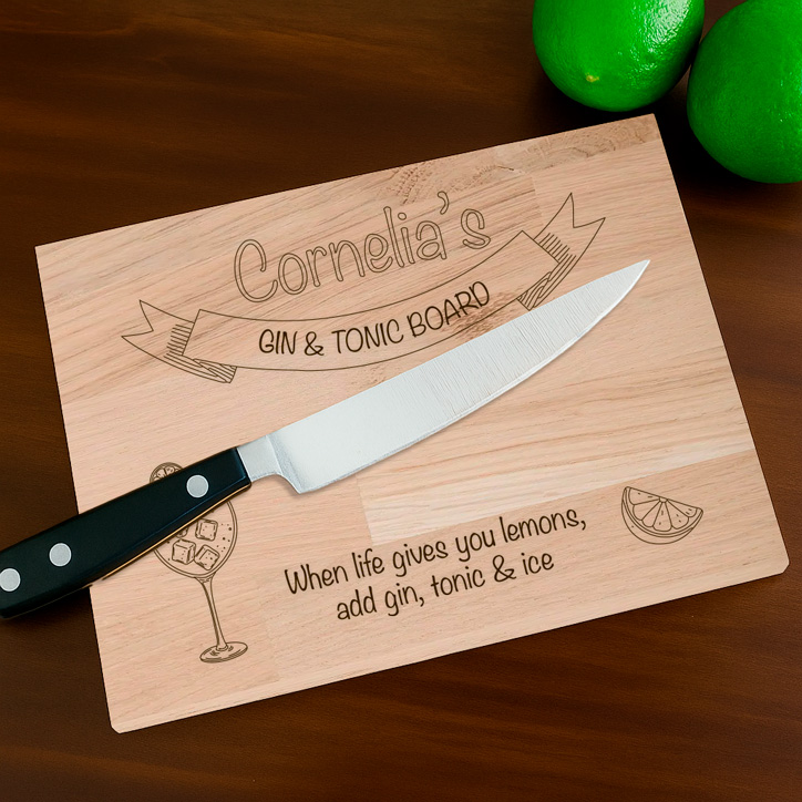 Personalized Engraved Gin&Tonic Serving Board – The Perfect Custom Gift! - Buy Online