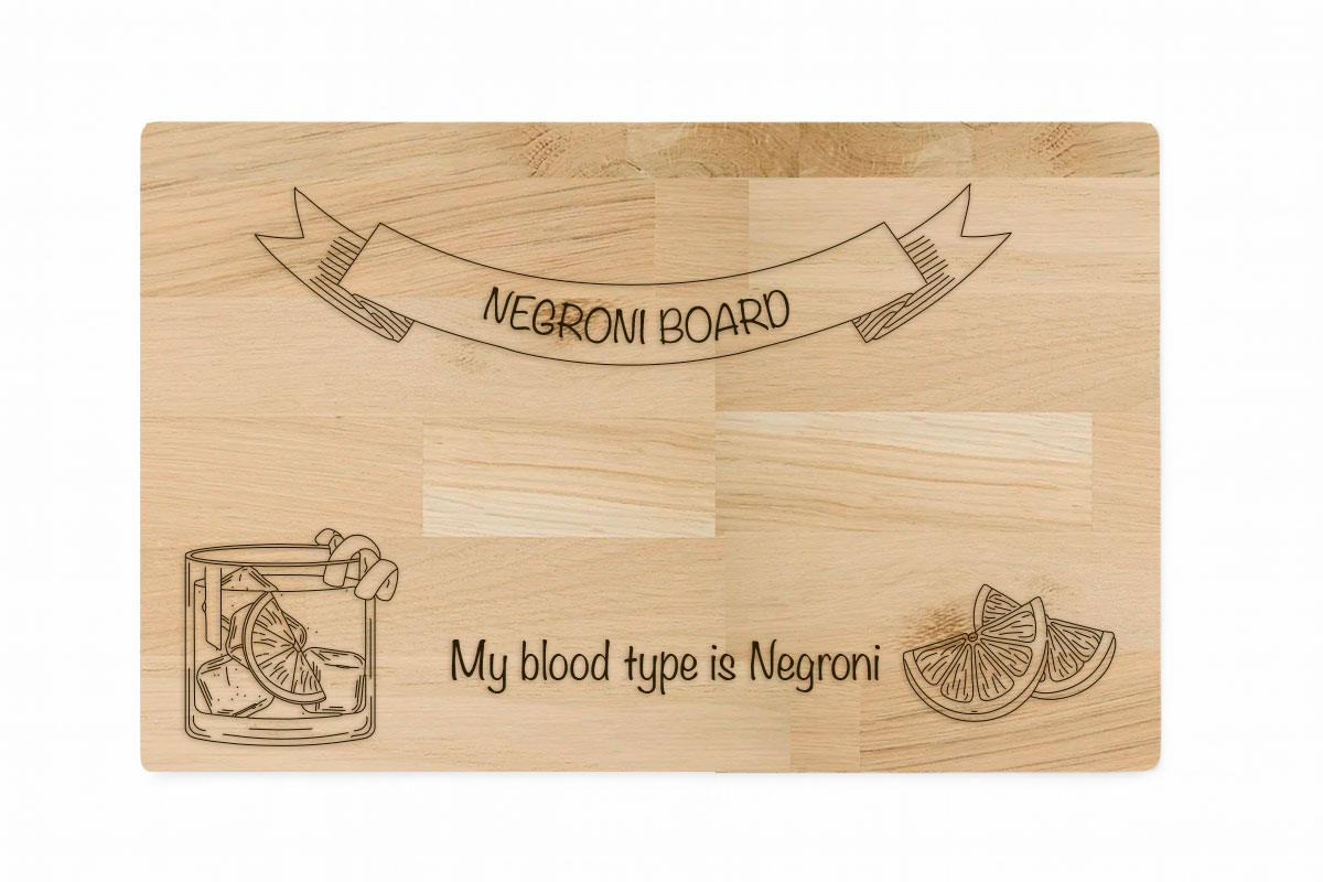 Personalized Engraved Negroni Serving Board – The Perfect Custom Gift! — gallery 1