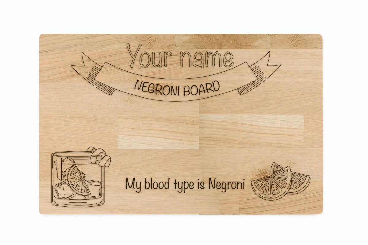 Personalized Engraved Negroni Serving Board – The Perfect Custom Gift! — gallery 2