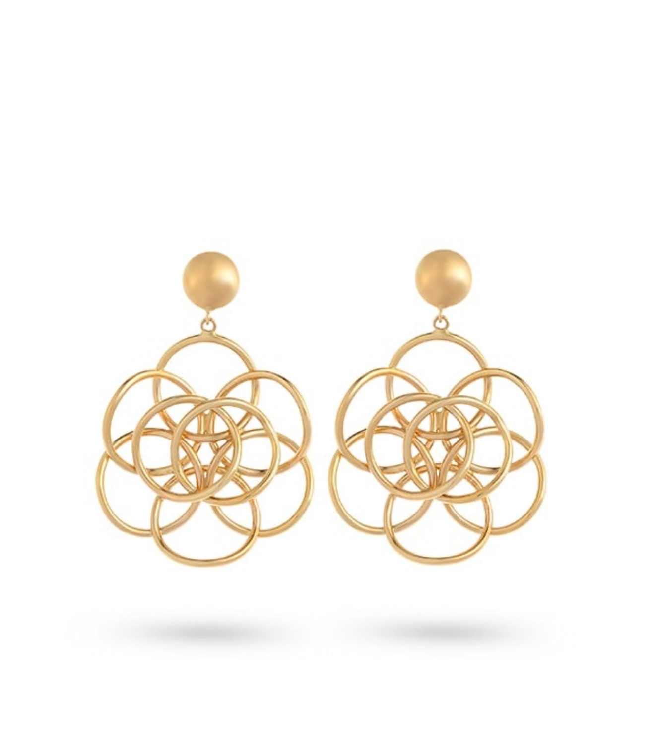 14krt gouden oorhangers Fiore